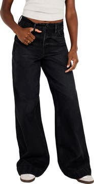 Good American Good Skate High Waist Wide Leg Jeans