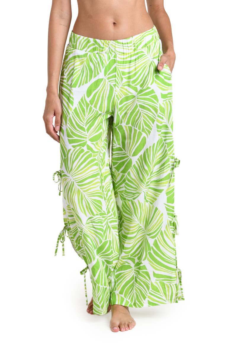 Serene Palm Cover-Up Pants, Main, color, APPLE