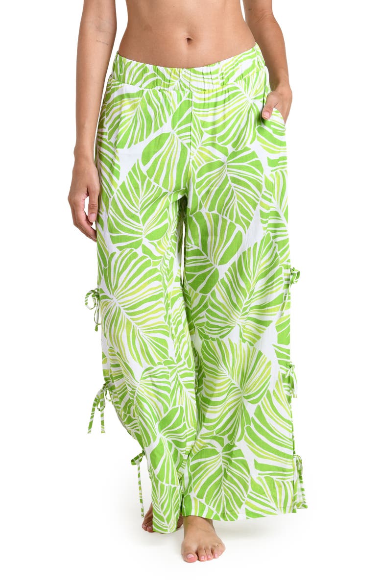 La Blanca Serene Palm Cover-Up Pants, Main, color, Apple
