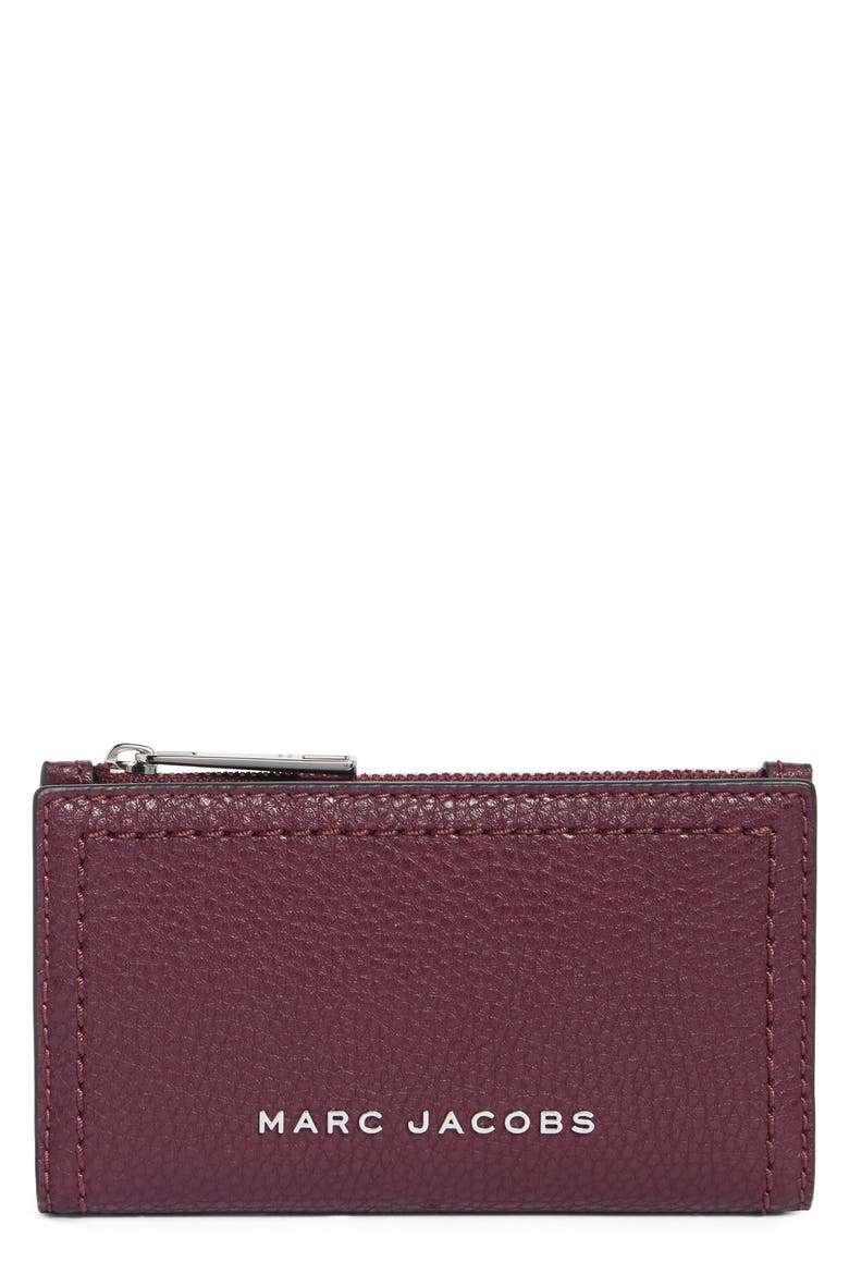 Medium Flat Wallet, Main, color, DARK PLUM