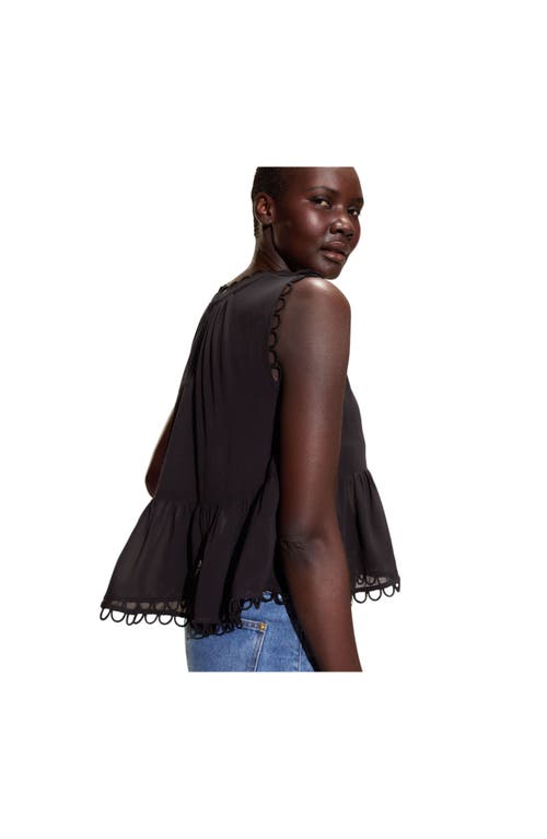 Cynthia Rowley Annabelle Sleeveless Blouse In Black