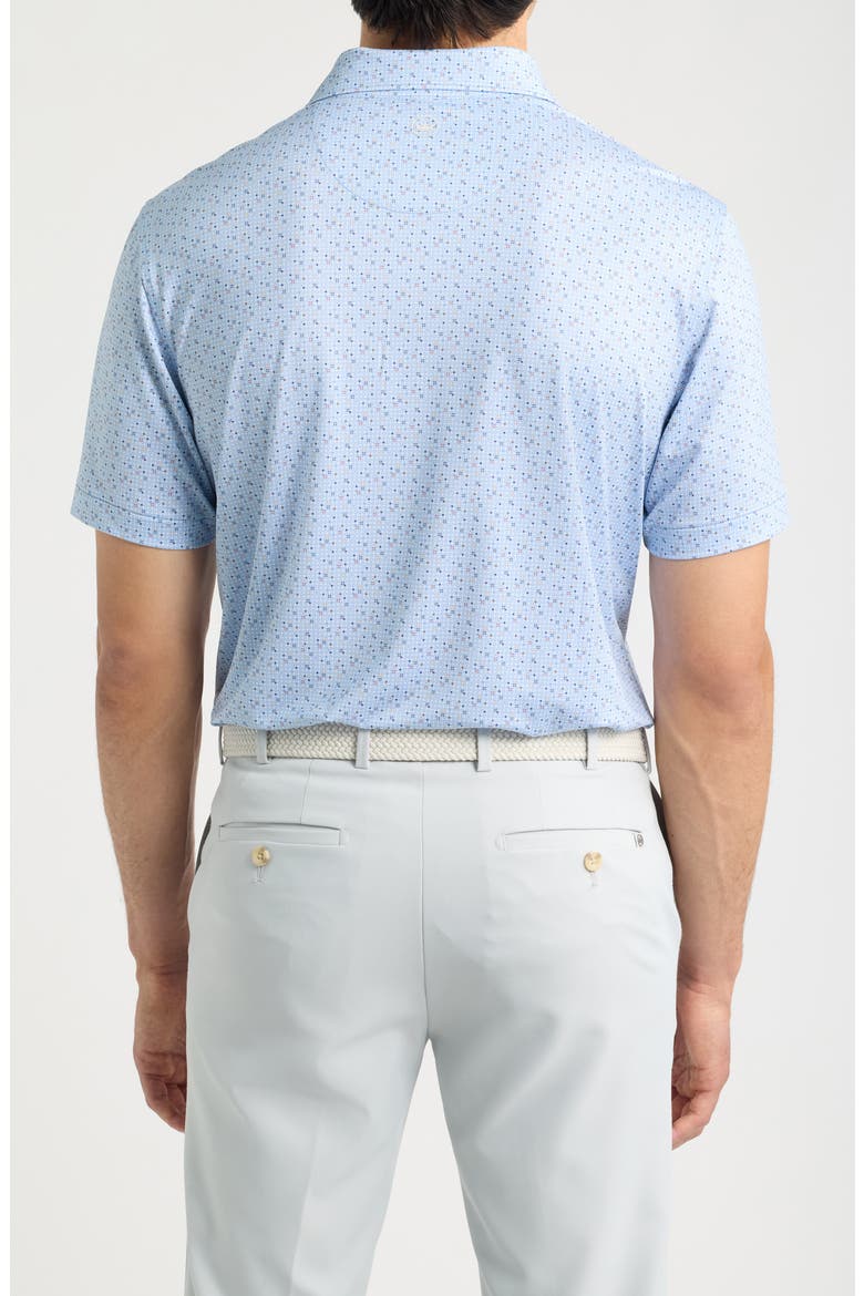 Rivington Microprint Summer Comfort Performance Jersey Polo, Alternate, color, LAKESIDE