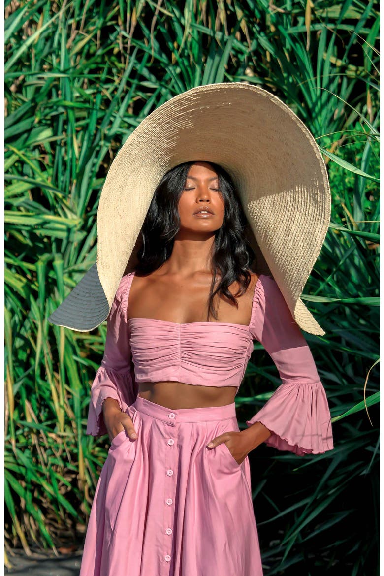 The Solana Oversized Straw Hat, Alternate, color, Natural