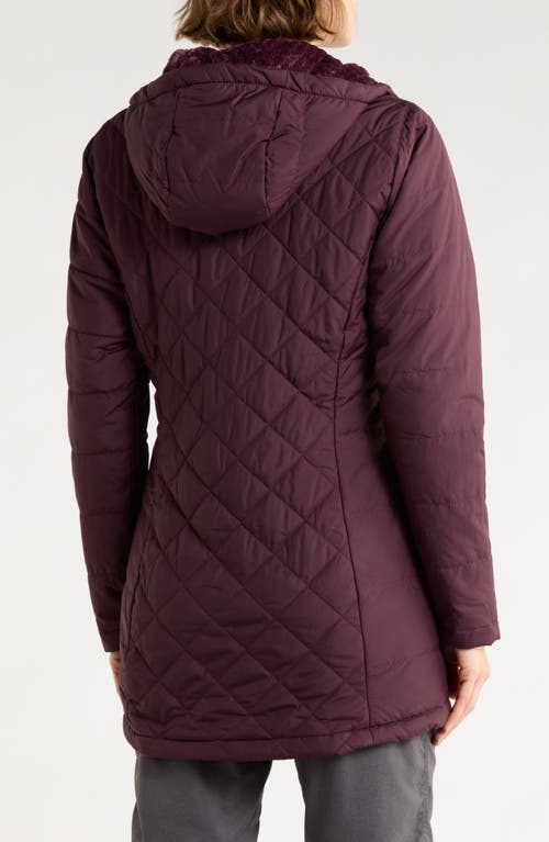 Columbia Snowmelt Valley Water Repellent Quilted Jacket In Burgundy