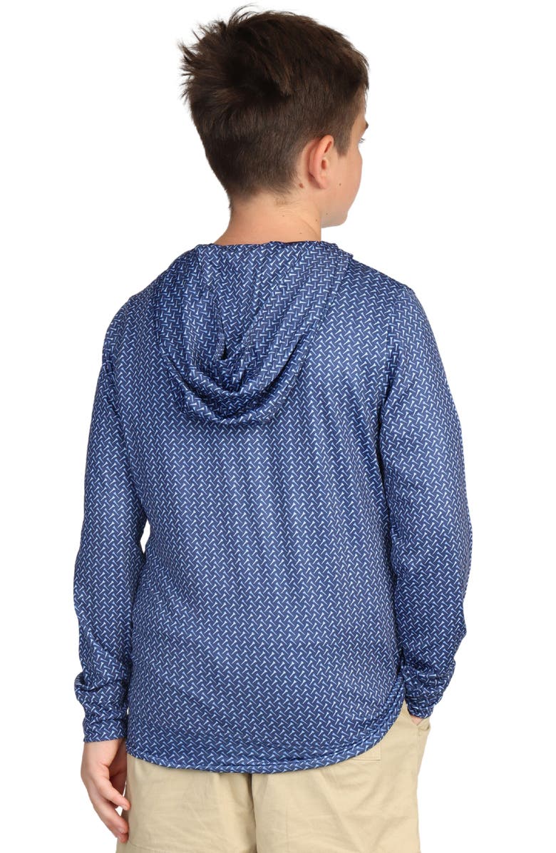 TailorByrd Kids' Golf Tee Performance Hoodie, Alternate, color, Navy