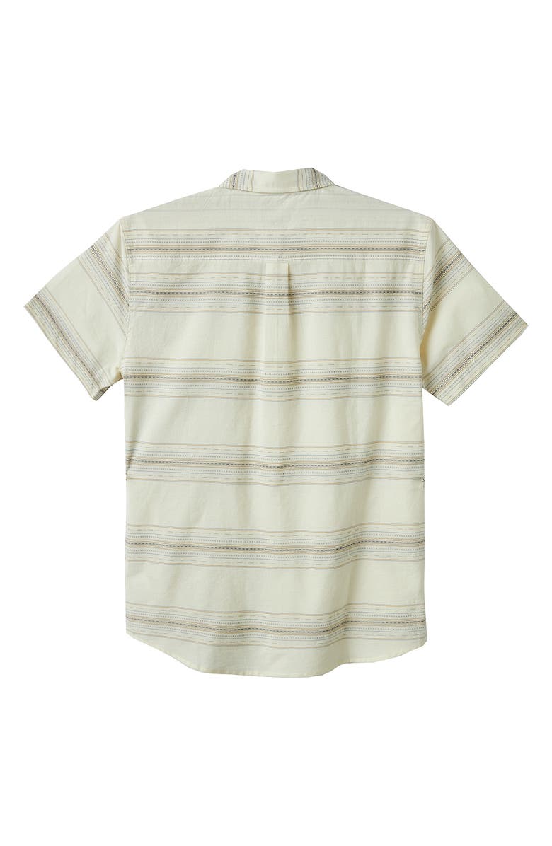O'Neill Kids' Crestmont Stripe Short Sleeve Button-Up Shirt, Alternate, color, 