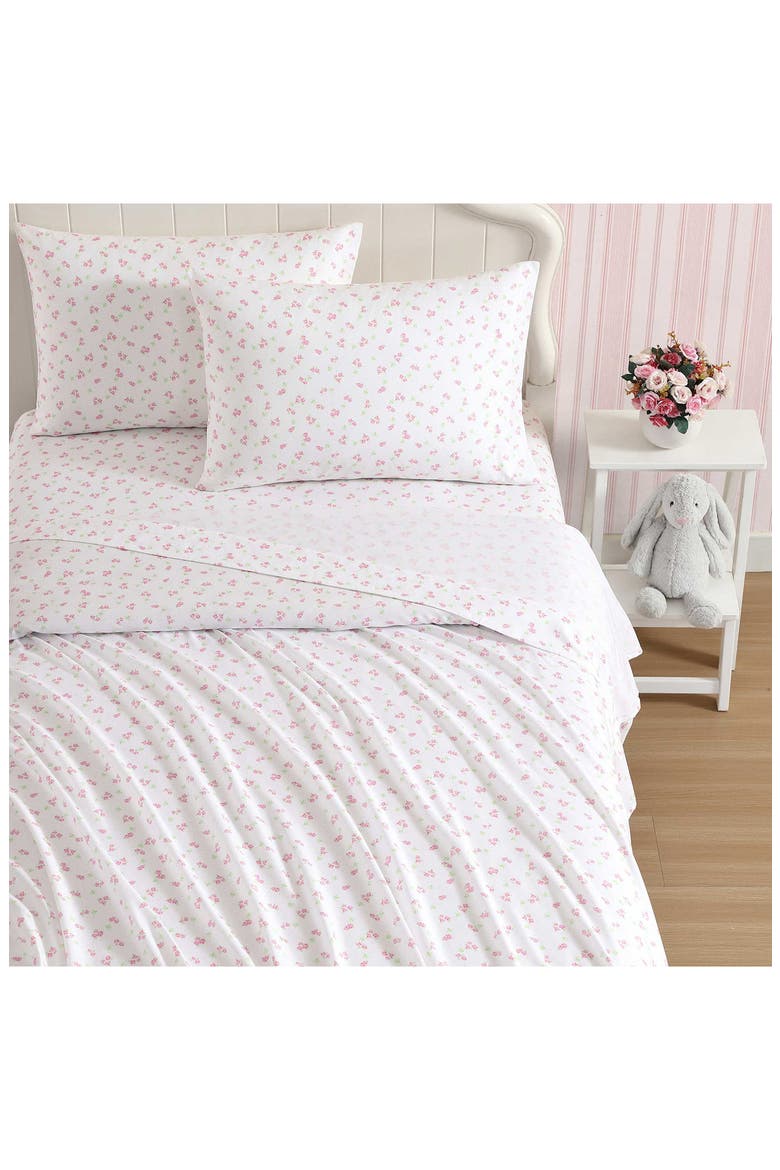 Busy Bee Microfiber Sheet Set, Alternate, color, LT-PASTEL PINK