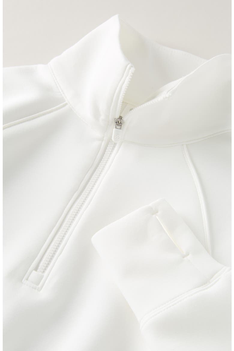 Kids' Varsity Track Half Zip Pullover, Alternate, color, IVORY EGRET