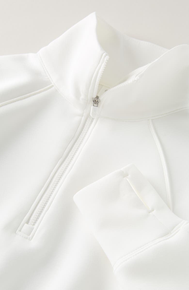 Zella Girl Kids' Varsity Track Half Zip Pullover, Alternate, color, Ivory Egret