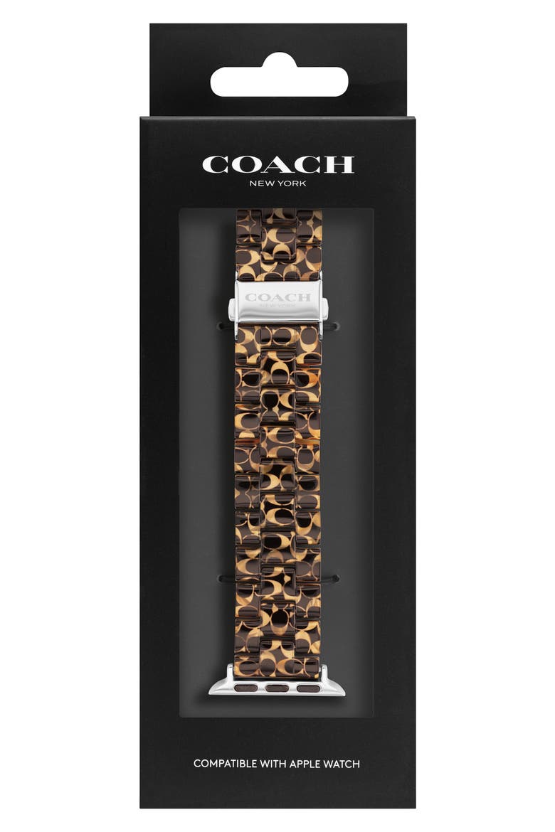 Signature Acetate Apple Watch® Watchband, Alternate, color, BROWN