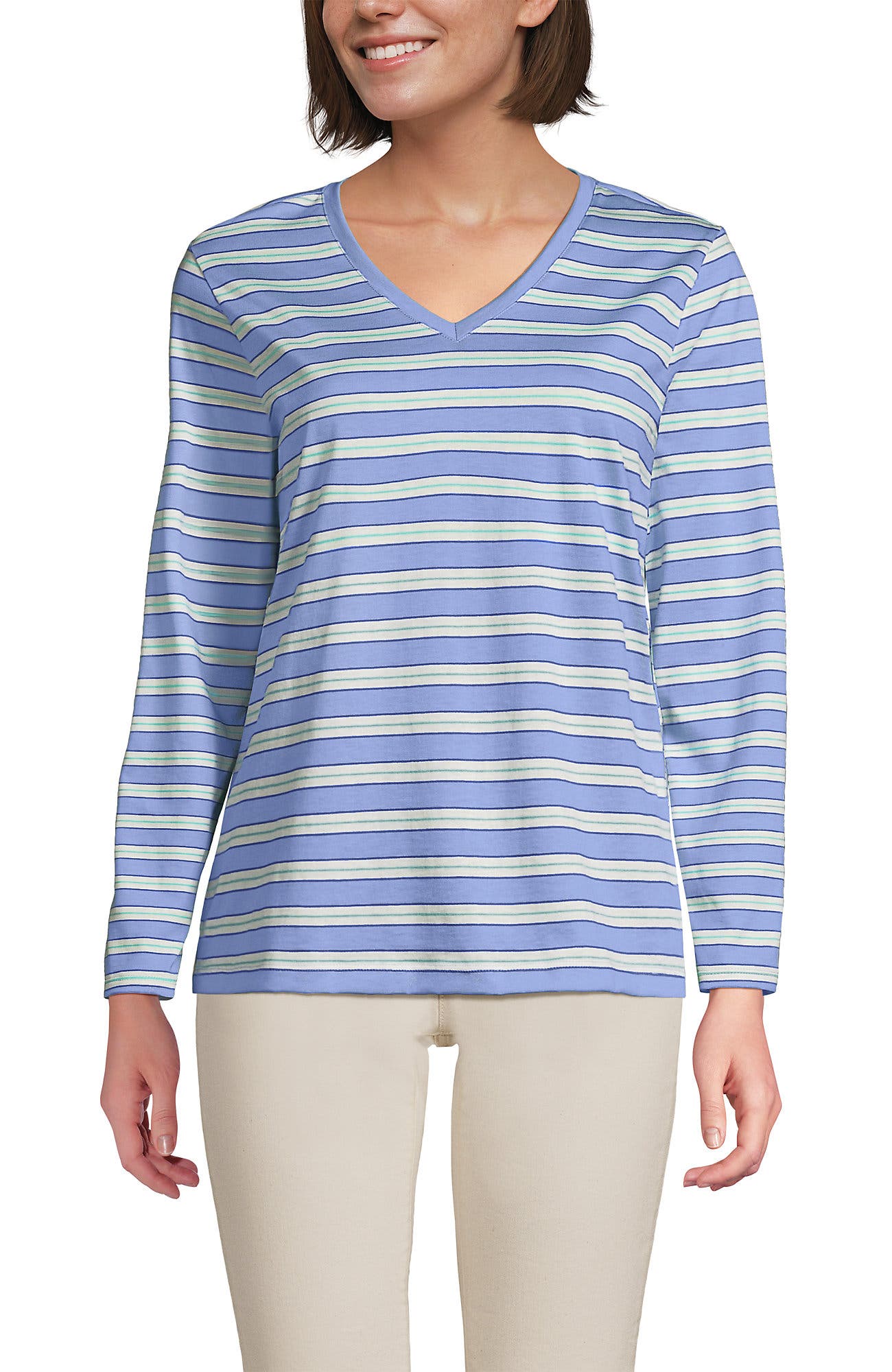 Light Sea Blue Multi Stripe