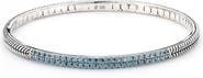 SAMUEL B. Sterling Silver Blue Topaz Pav	 Bangle