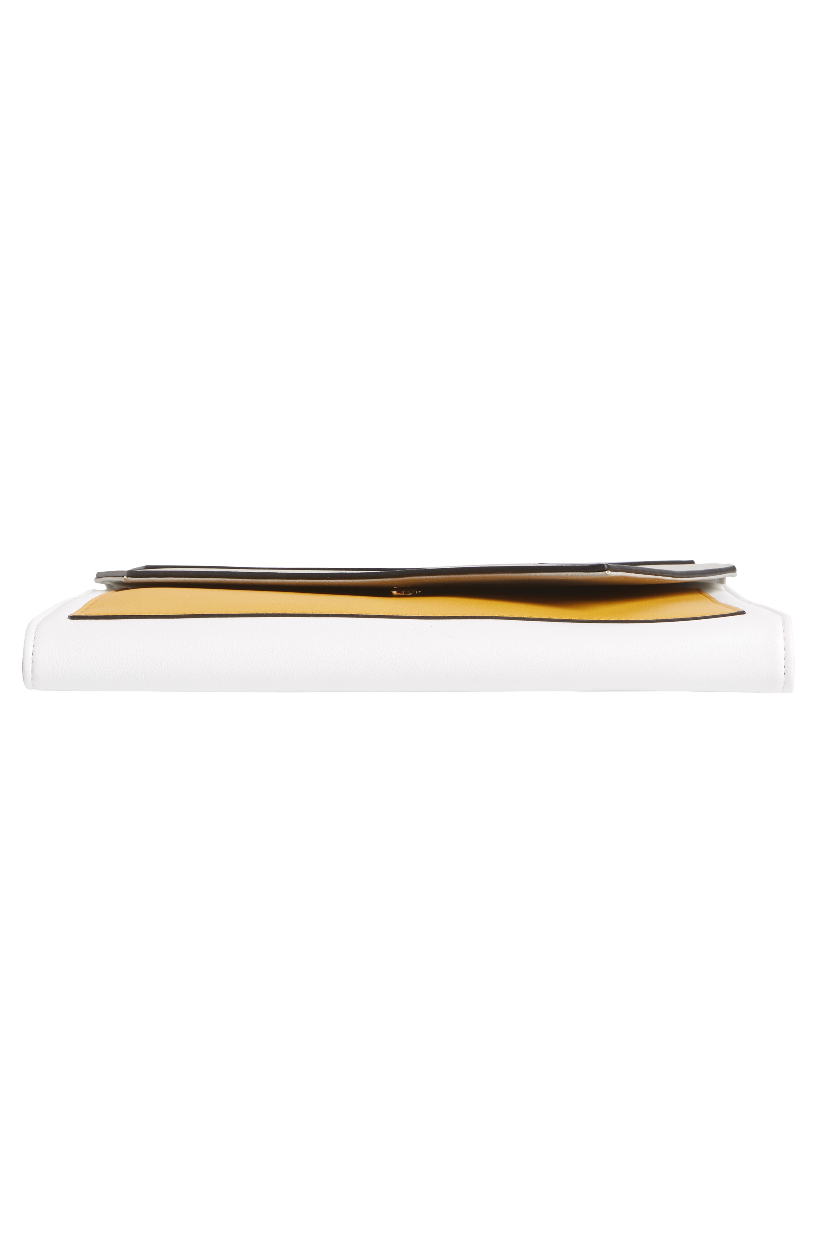 Colorblock Faux Leather Envelope Clutch, Alternate, color, YELLOW MULTI