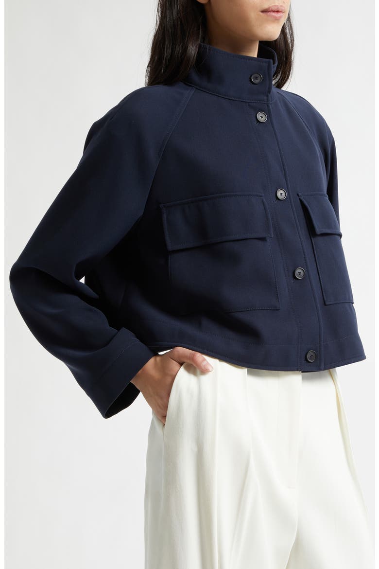 Jotana Wrinkle Resistant Crepe Jacket, Alternate, color, SKY CAPTAIN