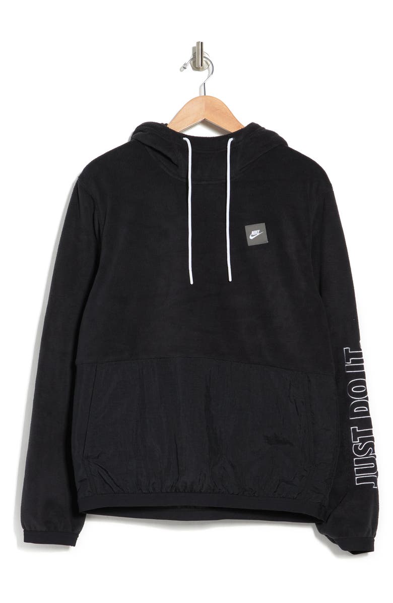 Nike Sportswear Just Do It Embroidered Polar Fleece Pullover Hoodie, Alternate, color, 