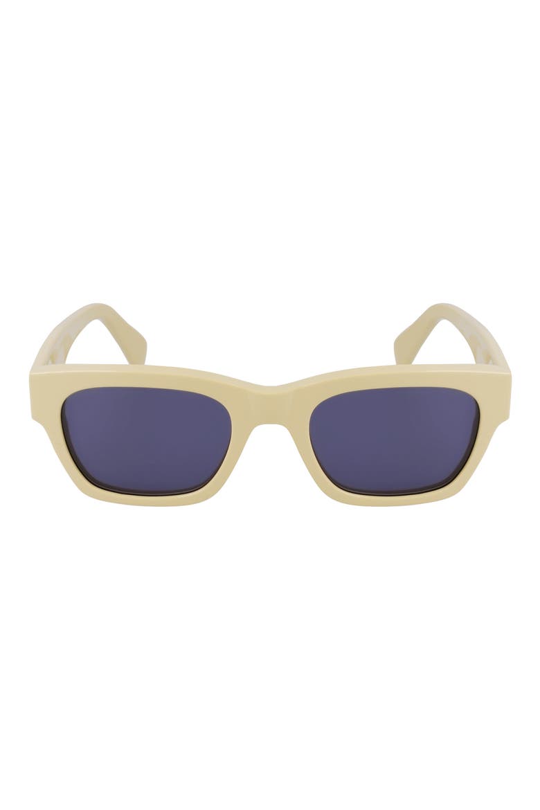 Loxham 52mm Modified Rectangular Sunglasses, Main, color, BEIGE