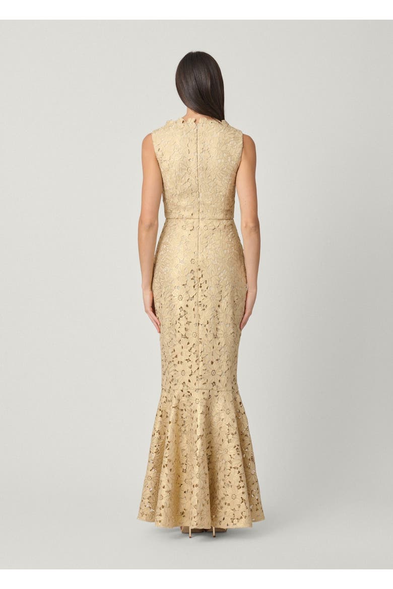 Midnight Reese Foil Lace Dress, Alternate, color, Gold