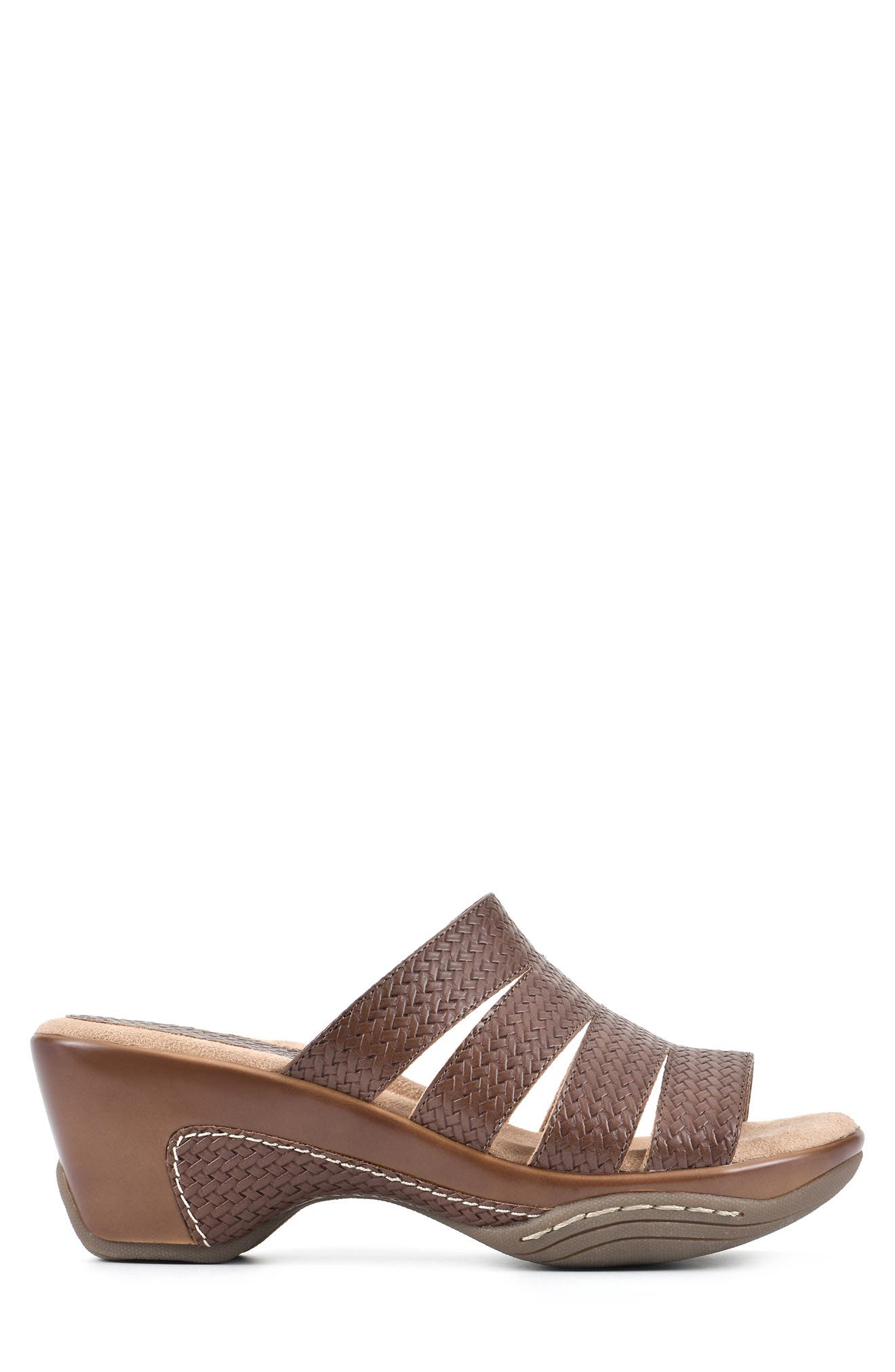 WHITE MOUNTAIN Valora Wedge Sandal, Alternate, color, BROWN/ WOVEN