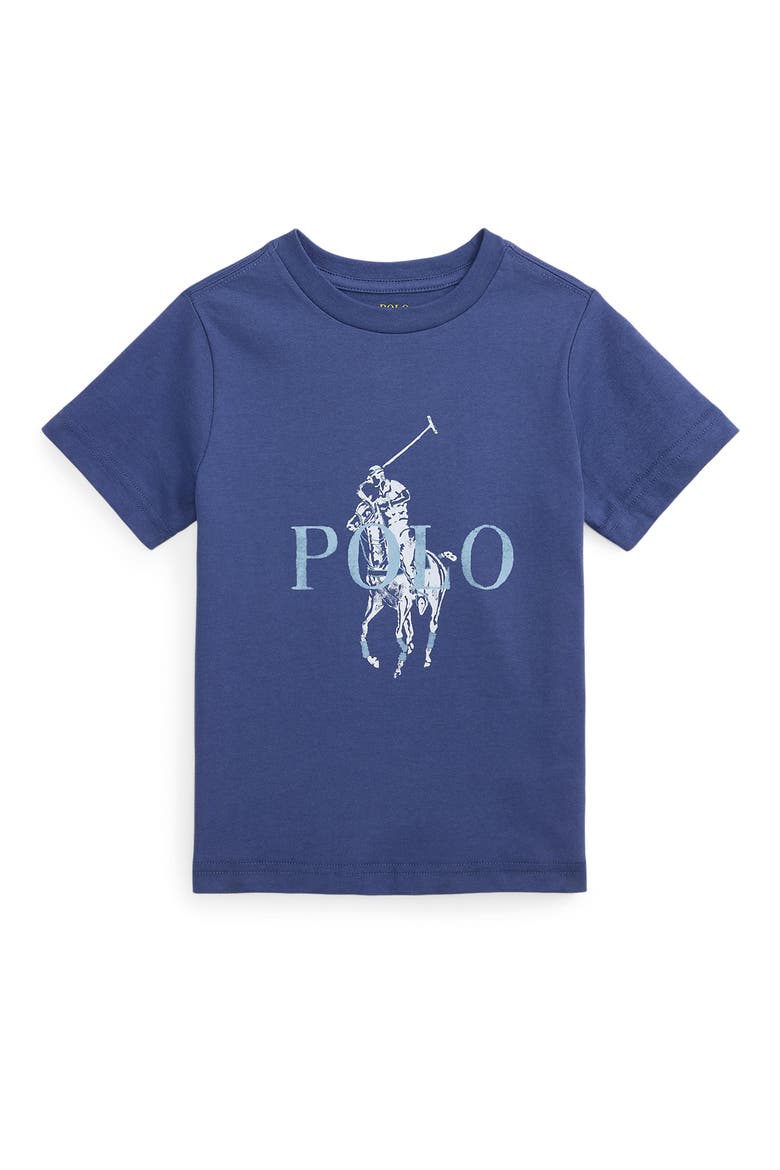 Kids' Big Pony Logo Cotton Graphic T-Shirt, Main, color, LIGHT NAVY
