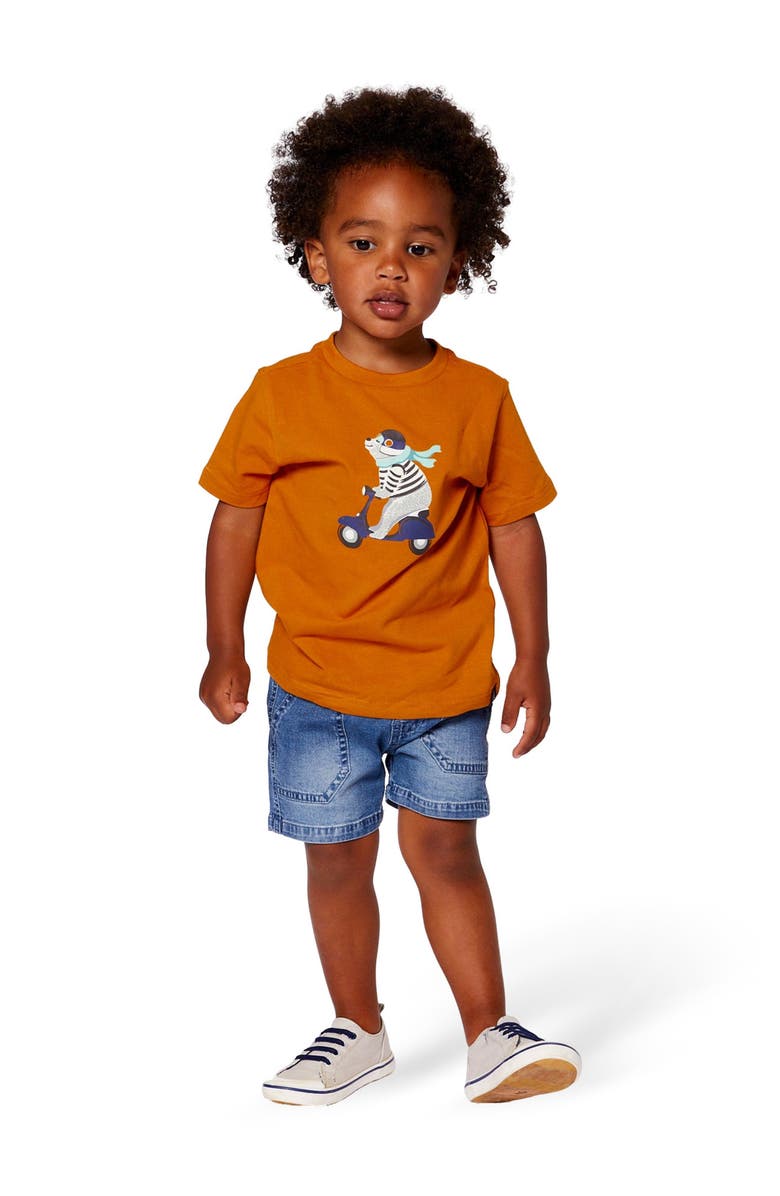 Deux par Deux Little Boy's Denim Short Dark Denim Blue, Alternate, color, 