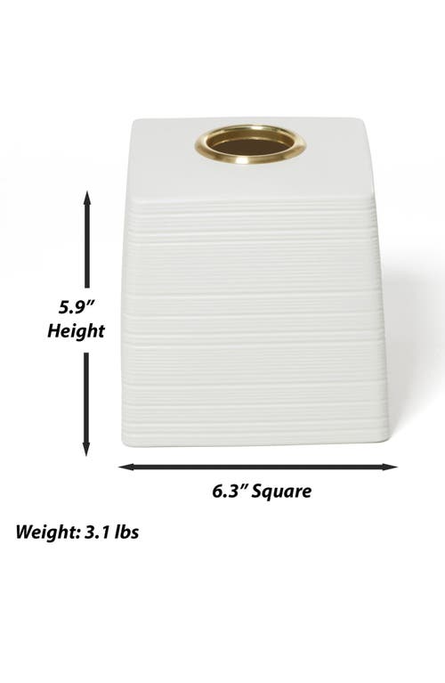 Roselli Trading Company Dubai Tissue Cover In White