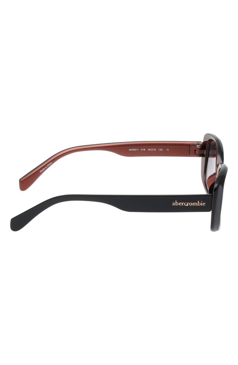 abercrombie kids Kids' Rectangular Sunglasses, Alternate, color, Shiny Black / Gradient Smoke