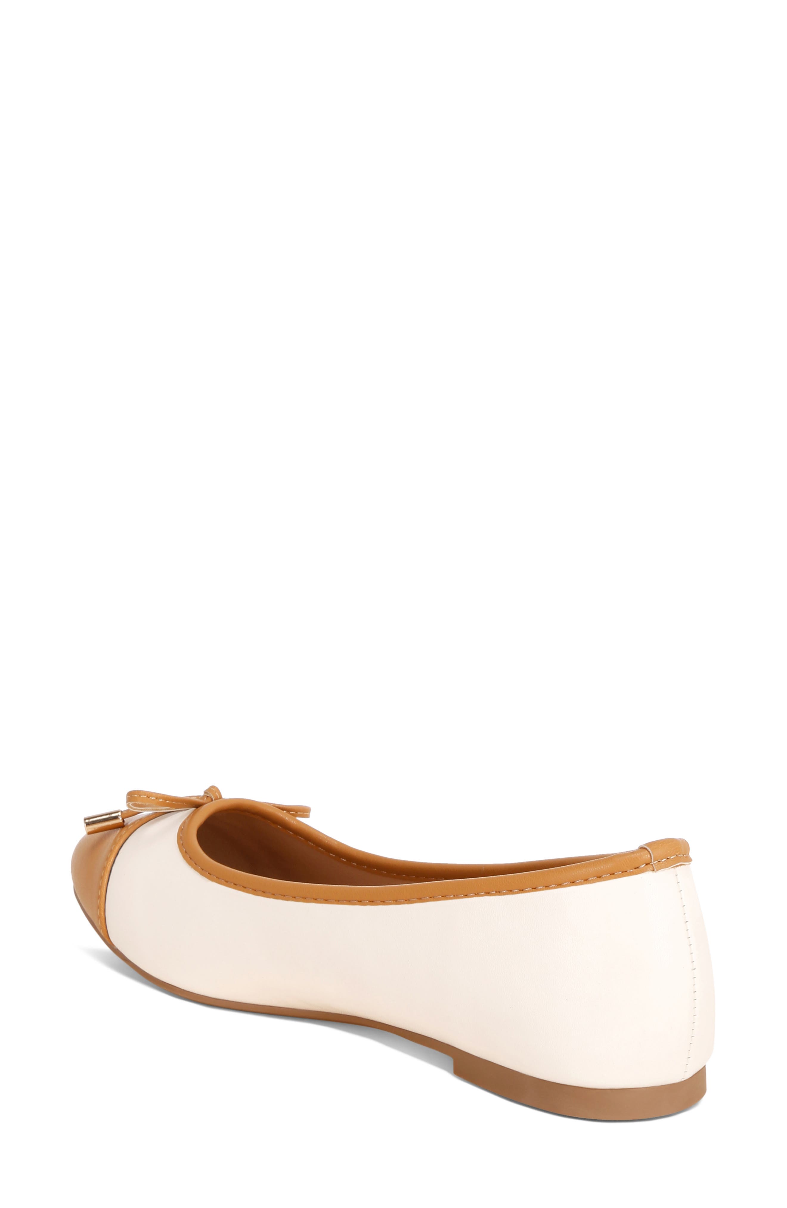 Natania Ballet Flat, Alternate, color, OFF WHITE/ TAN