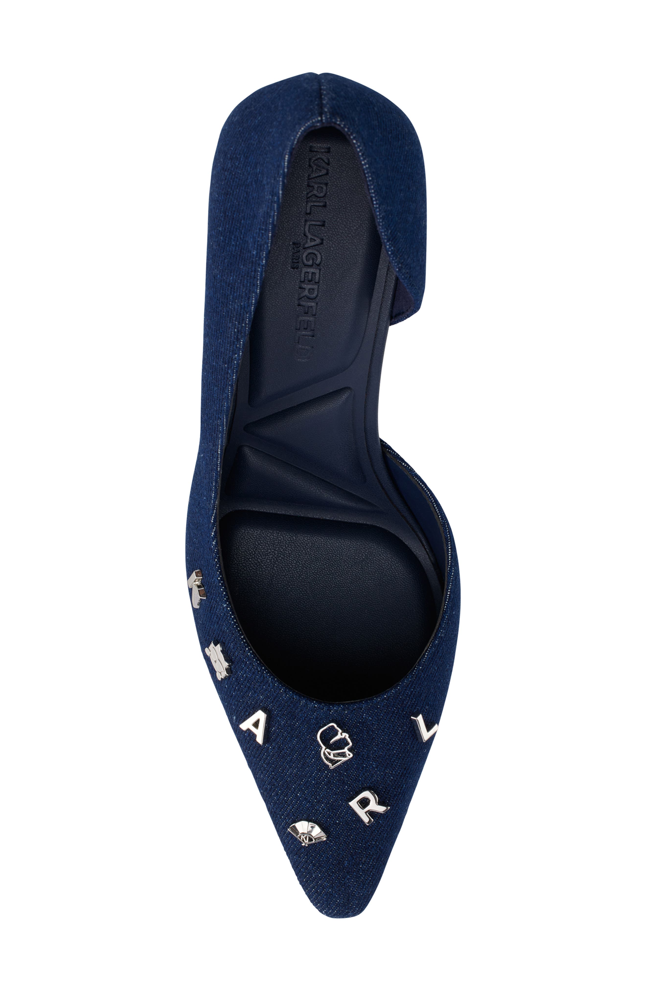 KARL LAGERFELD PARIS Kipton Half d'Orsay Pump, Alternate, color, 