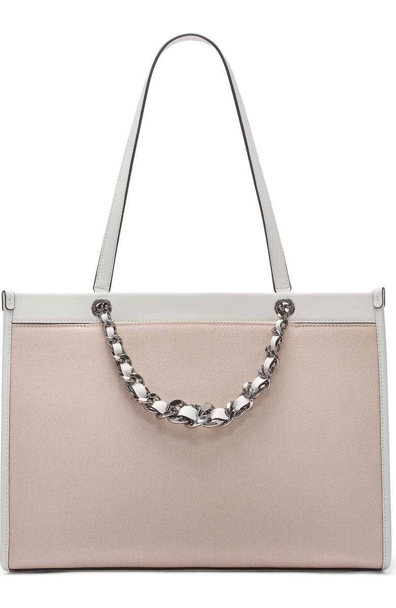 KARL LAGERFELD PARIS Savoie Canvas Tote, Alternate, color, Light Pink
