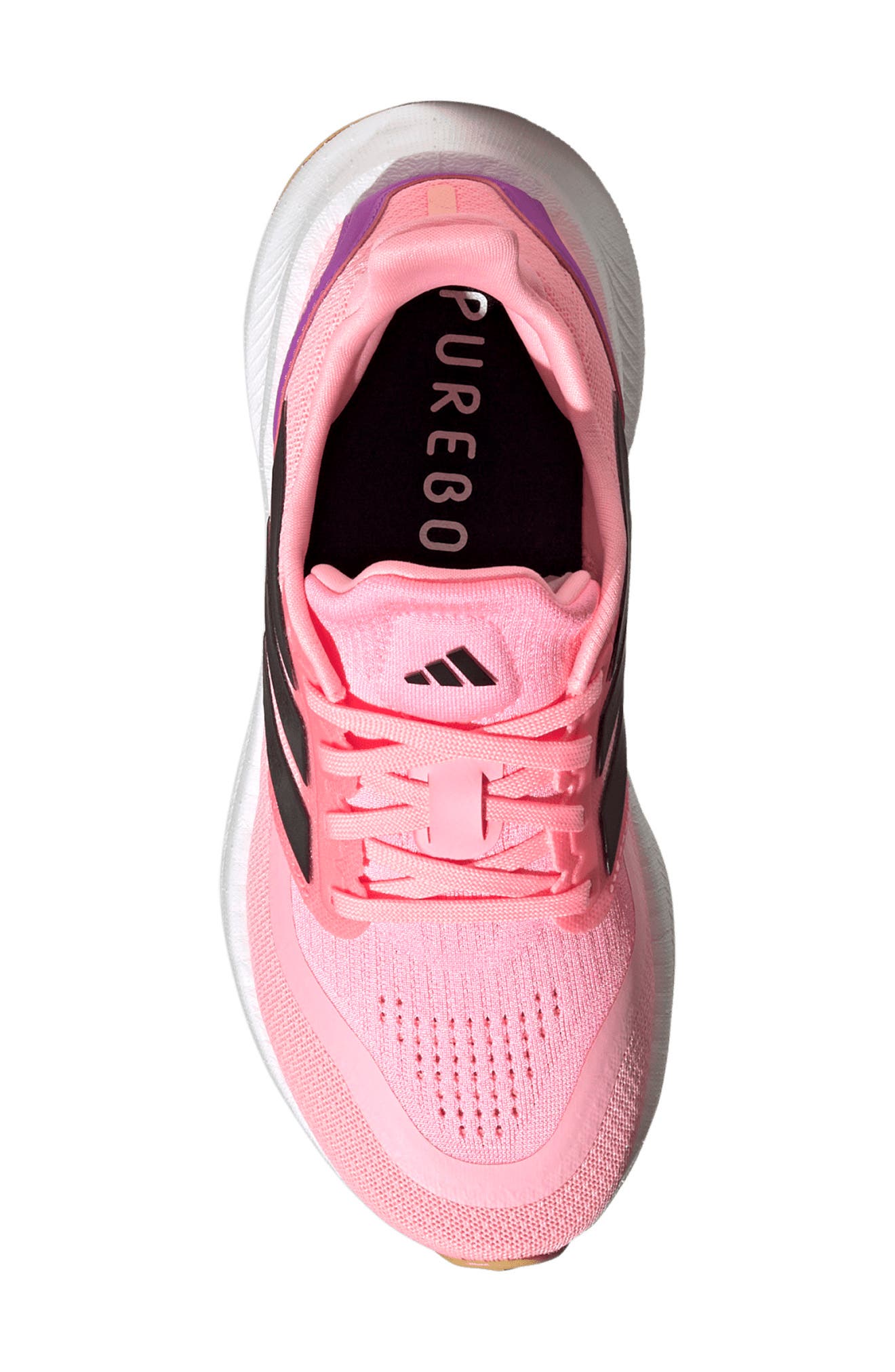 adidas Kids' Pureboost 5 Light Sneaker, Alternate, color, Pink Spark/ Black/ Oat
