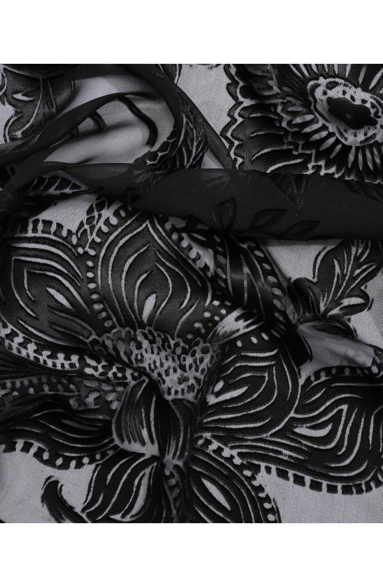 Echo Sunkissed Silhouette Occasion Wrap, Alternate, color, Black