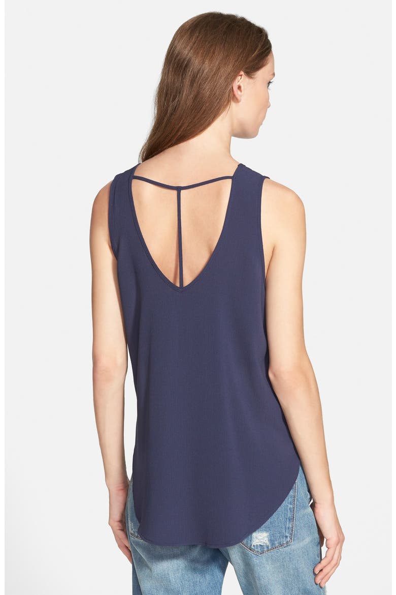 ASTR Embroidered Inset Tank, Alternate, color, NAVY