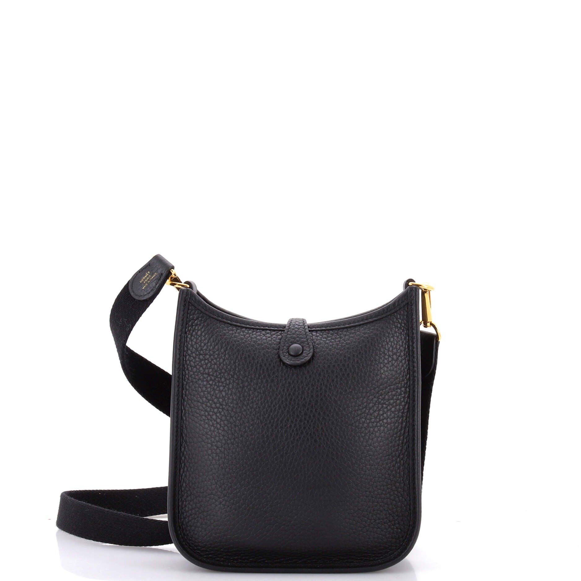 Pre-Owned Hermes Evelyne Bag Gen III Clemence TPM, Alternate, color, Noir