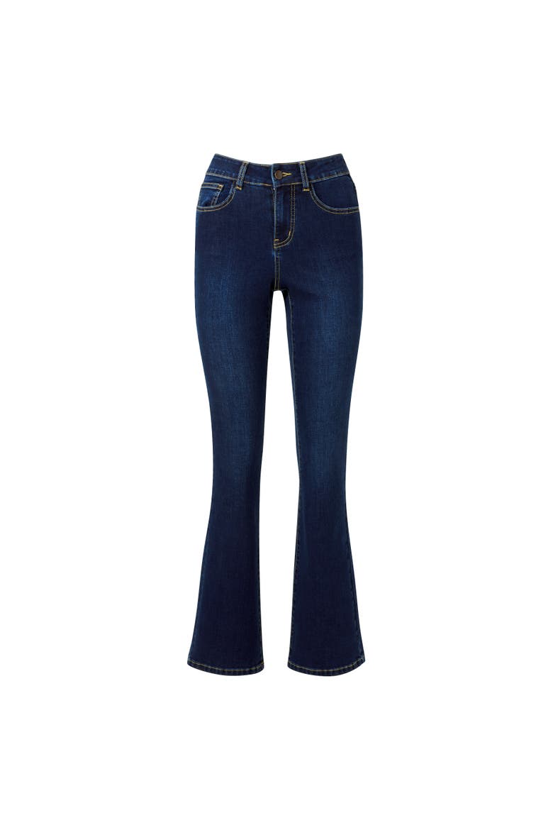 Stretch Denim Bootcut Jean, Alternate, color, DARK BLUE