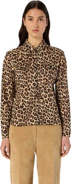 GERARD DAREL Heloise Leopard Print Long Sleeve Shirt