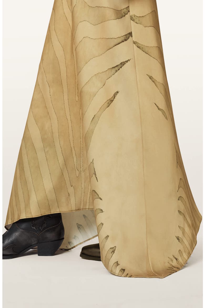 Leona Handkerchief Hem Maxi Slipdress, Alternate, color, ZEBRA SAND GOLD