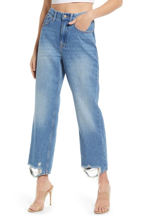 Good '90s Duster Crop Straight Leg Jeans (Regular & Plus Size)