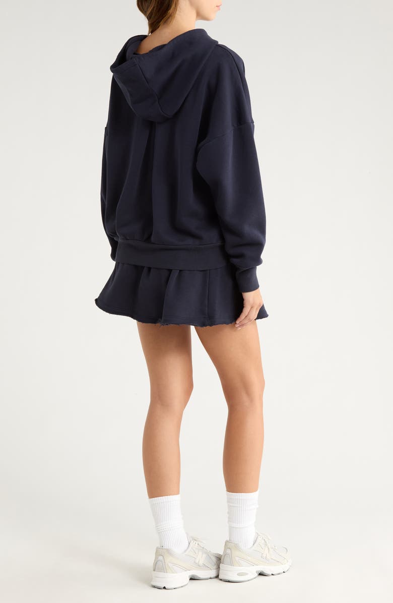 Free People FP Movement Sprint to the Finish Cotton Blend Fleece Hoodie & Miniskirt Set, Alternate, color, Midnight Navy