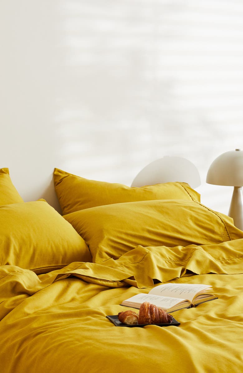 ettitude Clean Lyocell 
Hemp Sheet Set, Alternate, color, Honey