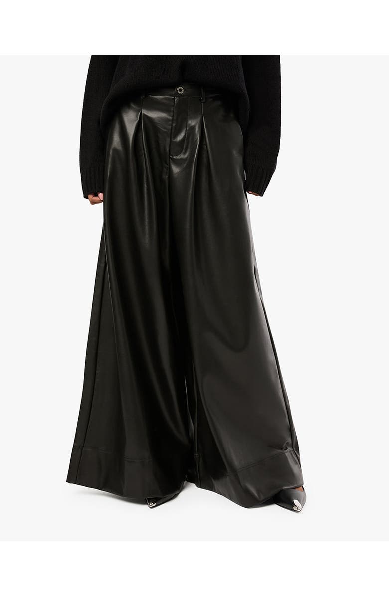 WeWoreWhat Vegan Leather Extreme Wide Leg Pant, Main, color,