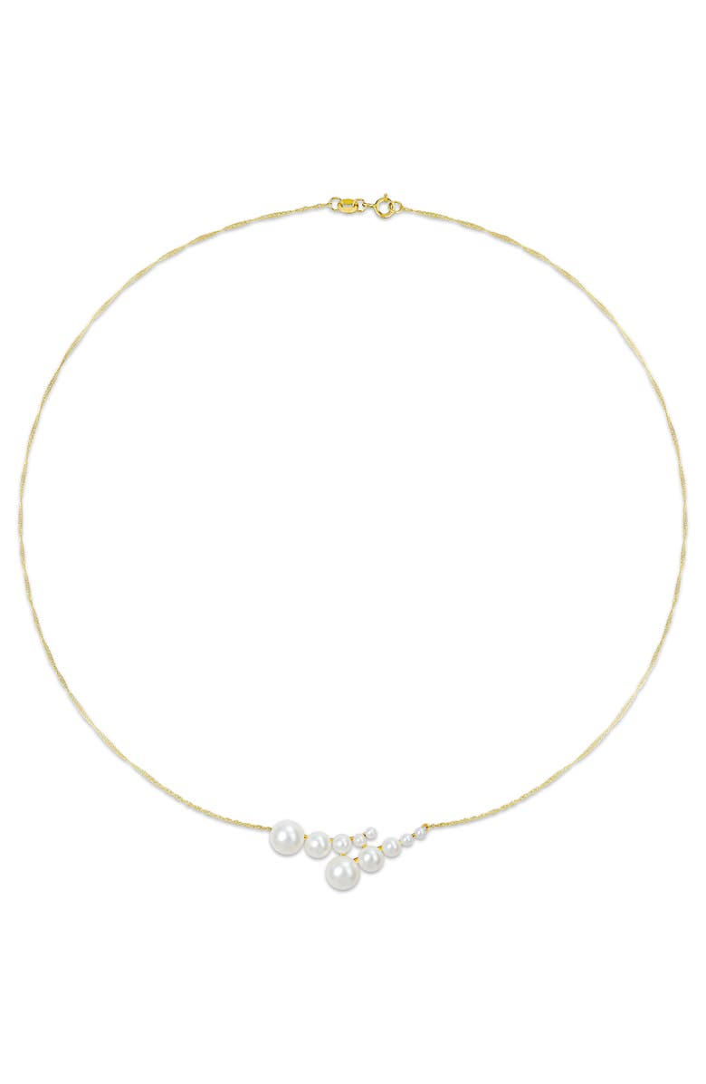 Julianna B. Graduated Cultured Pearl Necklace 14k, Alternate, color, Yellow Gold