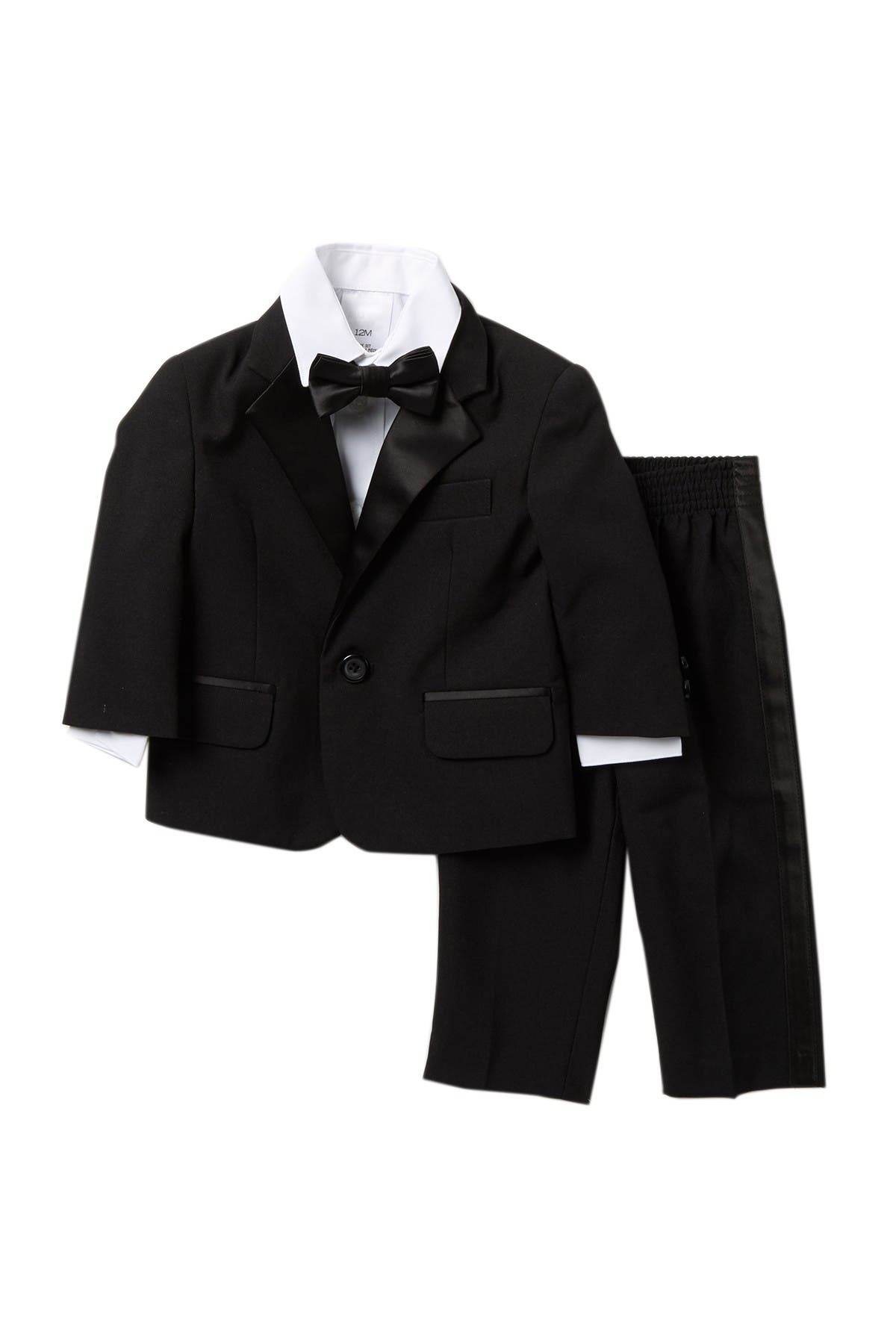 Nautica Boys' 4-Piece Tuxedo Set - Dress Shirt, Bow Tie, Jacket & Pants For Formal Events