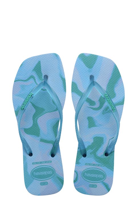 Square Toe Jelly Flip Flop (Women)