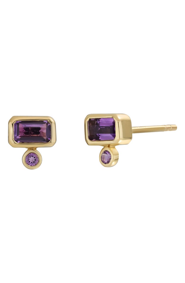 Bony Levy 14K Gold Amethyst Stud Earrings, Main, color, 