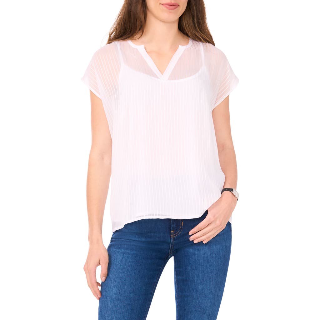 Halogenr Halogen(r) Sheer Stripe Popover Top
