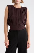 JASON WU Gathered Sleeveless Crop Top