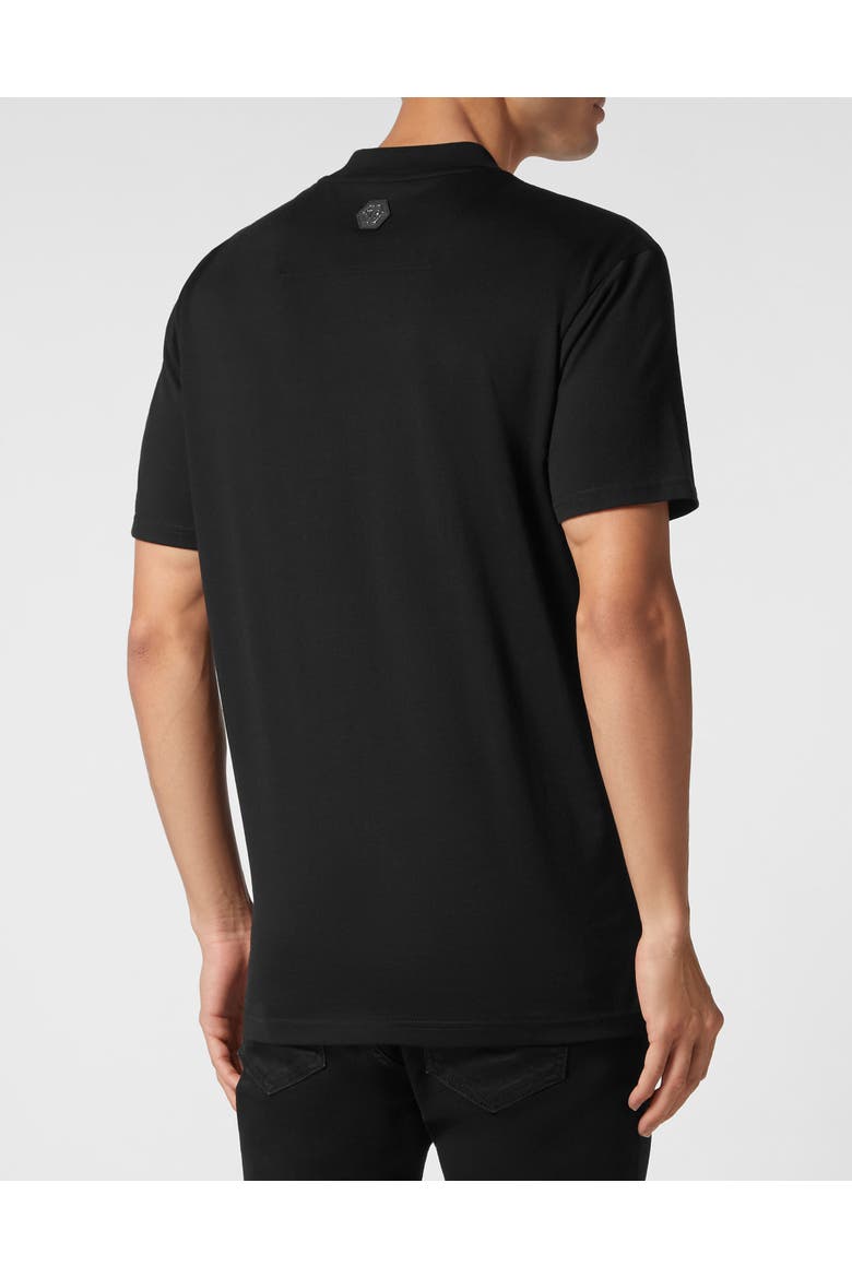 T-Shirt Round Neck Snake Men, Alternate, color, black/white