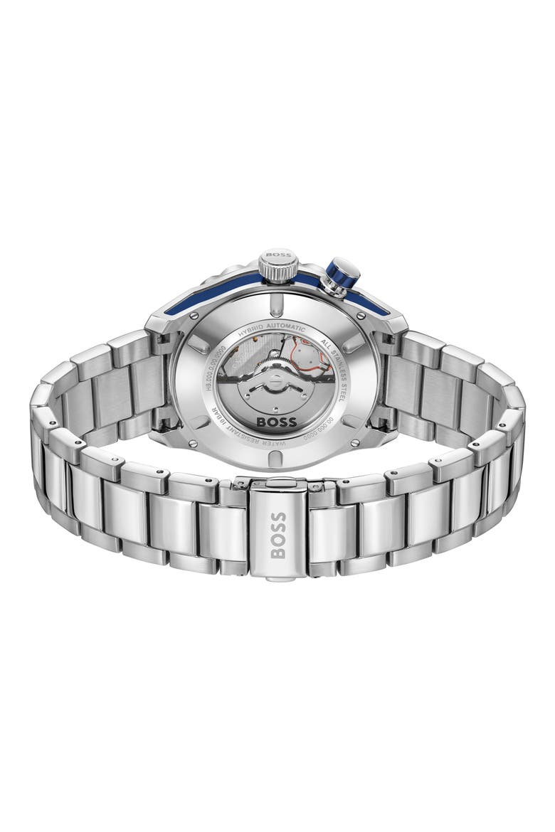 Bossmatic Bracelet Watch, 42mm, Alternate, color, BLUE DIAL