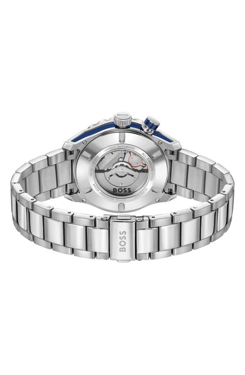 BOSS matic Bracelet Watch, 42mm, Alternate, color, Blue