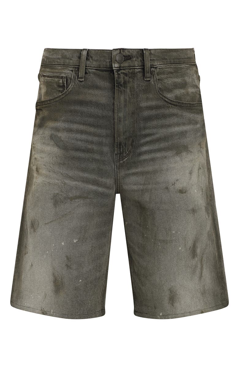 Hudson Jeans Paint Splatter Denim Skate Shorts, Alternate, color, 